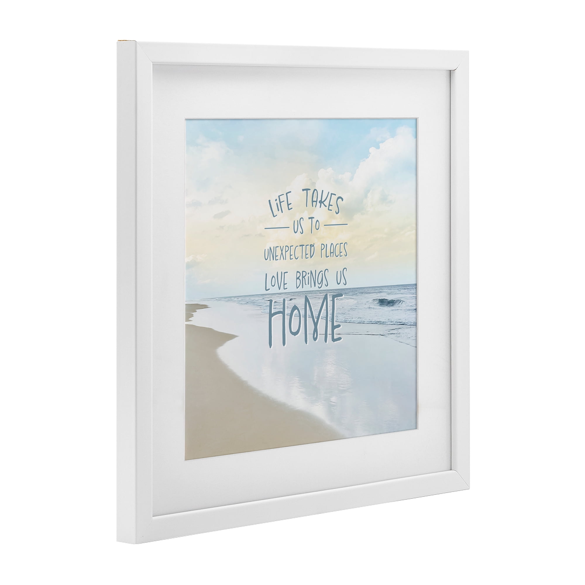 Stupell Industries Love Brings Us Home Inspiration White Framed Print Under Glass, design by Natalie Carpentieri