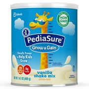 PediaSure Grow & Gain Non-GMO & Gluten-Free Shake Mix Powder, Nutritional Shake For Kids, With Protein, Probiotics, DHA, Antioxidants*, and Vitamins & Minerals, Vanilla, 14.1 oz
