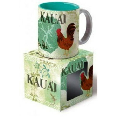 Hawaii Kauai Coffee Mugs Vintage Montage 2 Pack