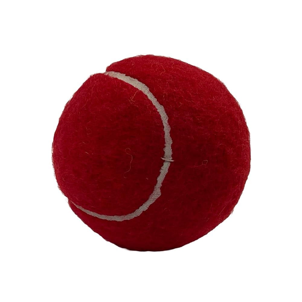 Amber Fight Gear Tennis-Ball Size Cricket Ball Durable Felt-Covered Red Ball with Solid Core for Long-Lasting Pressure-Resistant Play, Set of 12