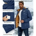 thumbnail image 5 of Meichang Men's Winter Jacket with Hood Sherpa Fleece Lined Thicken Parka Ourdoor Warm Waterproof Snow Ski Coat, 5 of 6