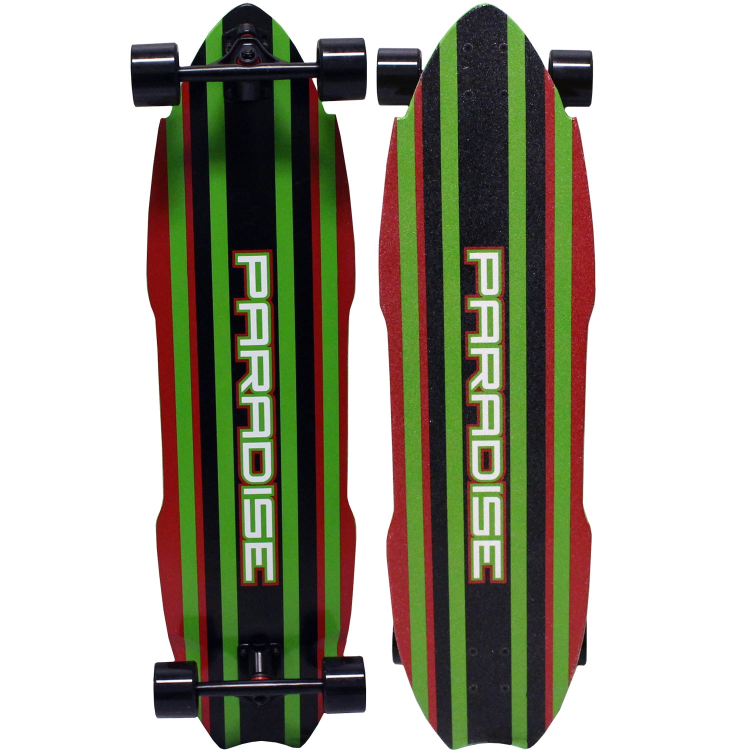 NEW 2013 PARADISE DOWNHILL Longboard Complete BLACK/GREEN/RED Speed