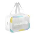 thumbnail image 4 of 1 Pc Women Convenient Clear Cosmetic Bag for Vacation Camping Business Travel White-L, 4 of 4