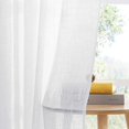 thumbnail image 4 of Voile Fönstergardiner - Vit Voile Voile Grommet Draperier med korsmönster Bright Home Decor Mjukt Filter, B 140 x H, 4 of 5