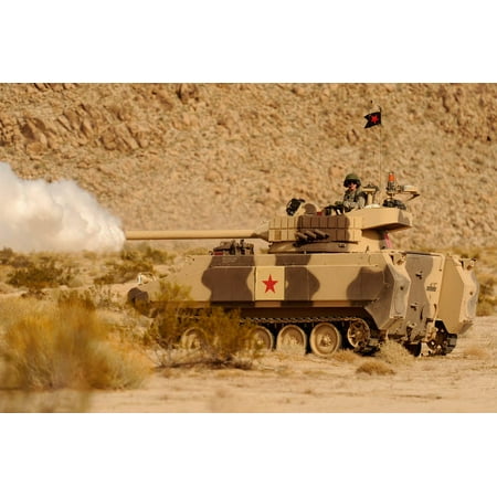 US Army soldier trains with the M113 armored personnel carrier Poster Print by Stocktrek