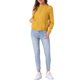 thumbnail image 2 of Chaqueta de moto ligera con cuello alzado y cierre para mujer INSPIRE CHIC L Amarillo, 2 of 6