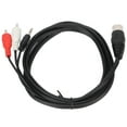 thumbnail image 2 of DIN 8 Pin To 3.5mm 2  Cable, 5.9ft Portable Male To Male Tight Connection Plug And Play Big DIN Sound Adapter Cord  For  For Subwoofer, 2 of 8
