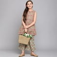 thumbnail image 3 of Traditional Cotton Kurti Set with Pant for Girls, Cultural Wear for Kids,03, 3 of 4