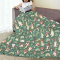 thumbnail image 6 of Honeii Mushrooms Gnome Print Fleece Blanket - Throw Blanket for Bed, Sofa, Couch, Camping, and Travel , Microplush Ultra Soft Warm Blanket-40"x30", 6 of 7