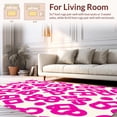 thumbnail image 2 of Ultra Soft Area Rug, Chic Leopard Motif Area with Bold Pink and Cream Accents, Non Slip, Stain Resistant, Washable Area Rugs for Living Room, Bedroom(Pink, 6), 2 of 8