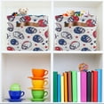 thumbnail image 6 of Yayeee Canvas Storage Basket with Handles for Shelves Fabric Bins Closet Organizer, Cartoon American Football Helmets, 6 of 8