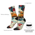 thumbnail image 4 of Rateoe Retro American Eagle for Women Casual Calf Socks - Cute Crew Socks - Thin Soft Above Ankle Socks Size 5-11, 4 of 6