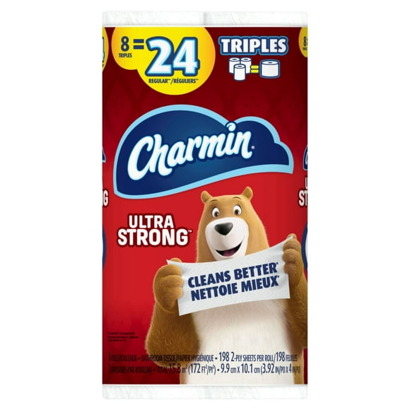 Charmin Bathroom Tissue Ultra Strong Triple Rolls