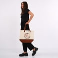 thumbnail image 2 of HIFA Initial Tote Bag for Women, Personalized Canvas Tote Bag - Two-Tone, Zipper Closure, Inner Pocket, Organic Cotton, Sturdy - Multipurpose Shoulder Bag Suitable for Shopping, Grocery, Beach, Travel, 2 of 5