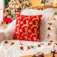thumbnail image 4 of Funda de Almohada Navideña con Renos y Copos de Nieve, Funda Decorativa con Lentejuelas, Peluche Rojo, Funda de Almohada Bordada con Forma de Reno, Ideal para La Decoración Navideña., 4 of 6