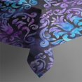 thumbnail image 3 of Purple and Blue Damask Pattern Rectangle Tablecloth 60"x84",Waterproof Polyester Rectangle Table Cloth, Wipeable Spillproof Polyester Tablecloth for Dining, Camping, Indoor and Outdoor, 3 of 5