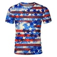 thumbnail image 4 of Men's Shirt Independence Day Flag Leisure Sports Comfortable Breathable Crew Neck Short Sleeved Mens T Shirt, 4 of 4
