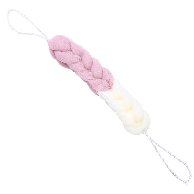 MesaSe Twist Back Strip Bath Towel Spiral Pattern Rub Back Long Bath Towel with Hanging Rope High Foaming for Bathing