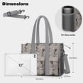 thumbnail image 5 of Teacher Tote Bag,German Shorthaired Pointer Teacher Utility Tote Bag,Large Work Tote Bags for Women with Multiple Pockets,Top Zipper Closure,13.8x10.6x6.7 Inch, 5 of 5