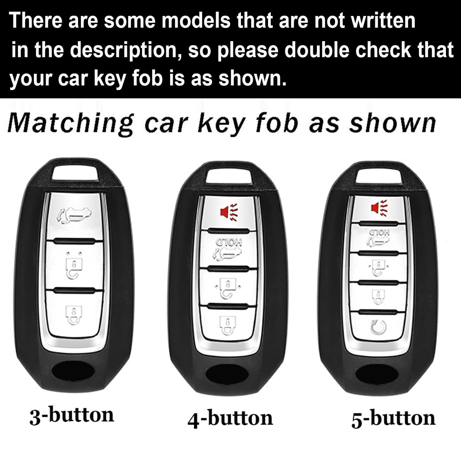 5-button Leather Key Fob Cover Car Key Holder Fit for Infiniti 2020 2024 Stylish Smart Remote Key cover