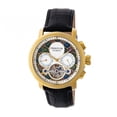 thumbnail image 1 of Reloj HERITOR Aura Semi-Skeleton para hombre con correa de cuero negra, 1 of 3