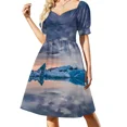 thumbnail image 3 of Glacier Sleeveless Dress Clothing female summer dress korean women Evening gown, 3 of 7