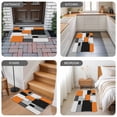 thumbnail image 6 of Orange Grey Black Geometric Door Mat&nbsp;Indoor Outdoor Entrance, Non Slip Rug for Kitchen Bathroom Entryway Rug, Modern Abstract Art Washable Doormat Floor Mat for Office Home Decor 20x31.5 Inch, 6 of 8
