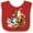 Red and White, variant on Inktastic Happy Farm Animals Boys or Girls Baby Bib