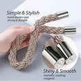 thumbnail image 4 of DEELLEEO 2 Pack Strong Magnetic Curtain Tiebacks Modern Simple Style Drape Tie Backs Convenient Decorative Weave Rope Curtain Holdbacks for Thin or Thick Home & Office Window Draperies, 4 of 5