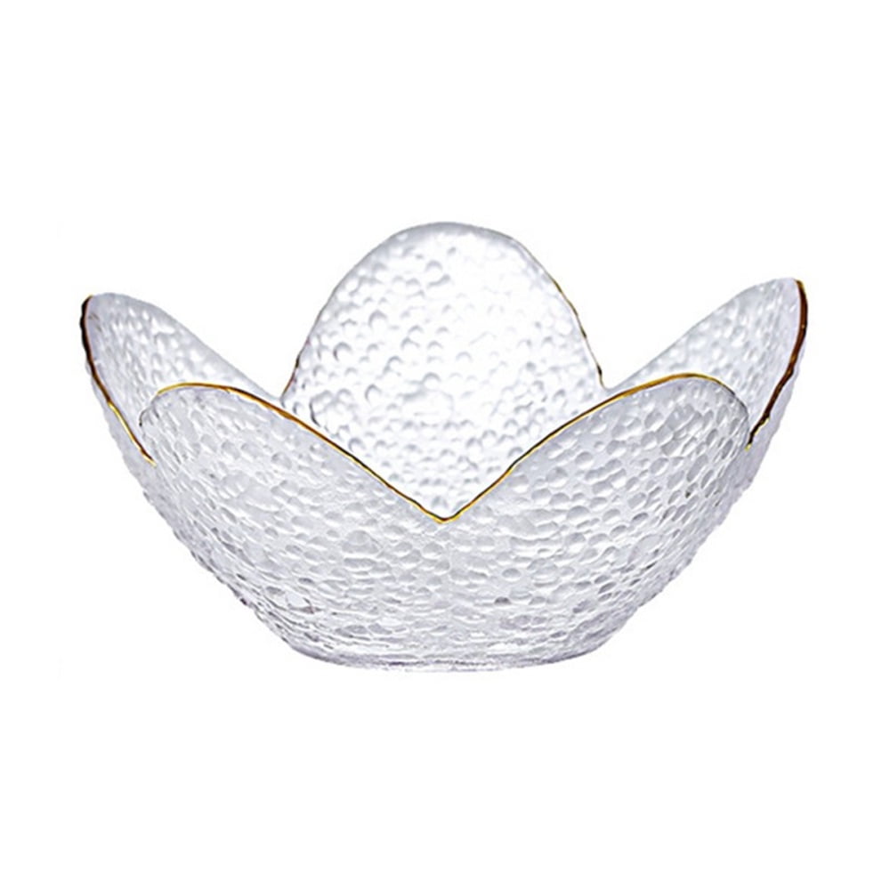 Flower Shape Plate Glass Sauce Bowl Cherry Blossom Dish Fruit Salad