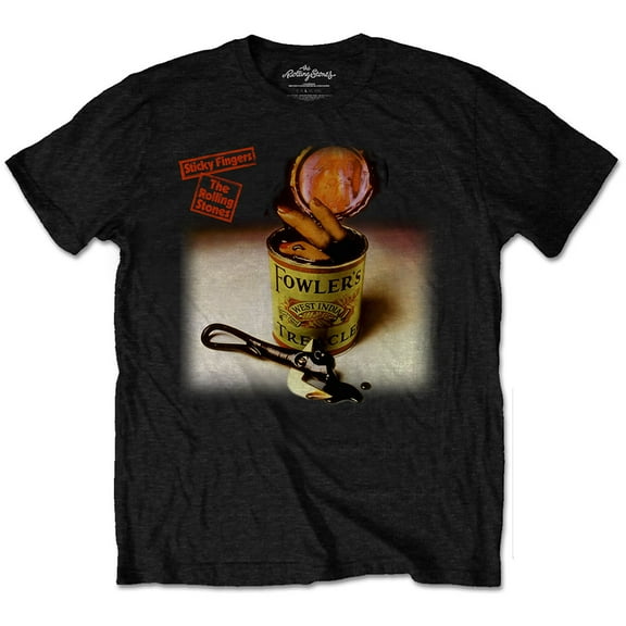 Men's Rolling Stones Sticky Fingers Treacle Slim Fit T-shirt Small Black