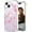 Pink Cherry Blossom, variant on Compatible with iPhone 14 Plus Case for Women Girls Clear Design Cute, Protector Girly Transparent White Wild Flowers Design