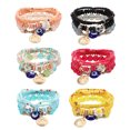 thumbnail image 1 of 6 sets Pulseras de ojos Pulseras con cuentas Mujeres Pulsera Chains Bohemian Pulseras, 1 of 5