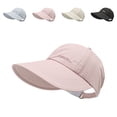 thumbnail image 4 of HuangHuanChen Sun Visor Hat For Women Men Lightweight Wide Brim Sun Protection Baseball Hat for Men and Women Lightweight Visor UV Shade Ponytail Cap Outdoor Hats, 4 of 6