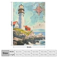 thumbnail image 4 of Orinice Lighthouse Compass Map Warm Lightweight Blanket Soft Fleece Throw Blanket for All Seasons - Decorative Cow Gifts Blanket for Living Rooms Sofa - Multiple Sizes Available 50x60in, 4 of 6