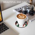 thumbnail image 6 of Black Snowman Christmas Coasters Set of 4, Absorbent Coasters for Drinks, Xmas Tree Snowflake Elk Winter Coaster for Desk Coffee Table Protection, Home Decor House Warming Gifts 4", 6 of 8