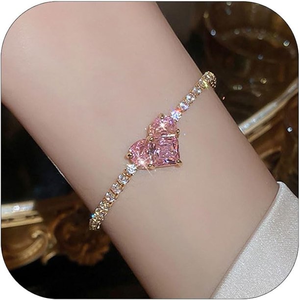 Uilz Pulsera De Tenis Con Forma De Corazón Para Mujer, Pulse | Envío Gratis