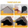 thumbnail image 3 of 12Pcs Non Slip Rug Gripper Anti-slip Carpet Gripper Reusable and Washable Rug Pad Gripper Strong Sticky (Black/White), 3 of 10
