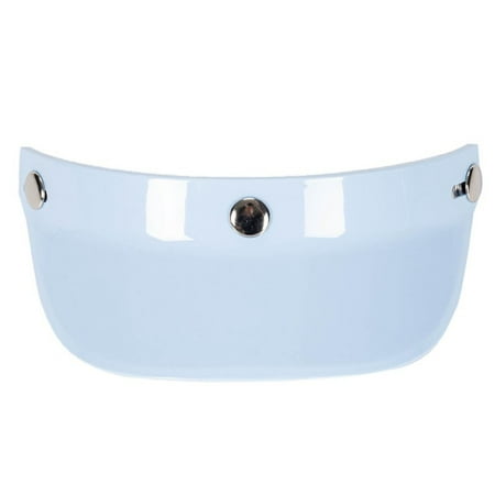 Universal Motorcycle 3 Snap-Button Visor Flip Up Down Open Face Wind ...