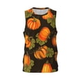 thumbnail image 2 of Easygdp Orange Pumpkin Men's Mesh Basketball Jersey Quick Drying Sleeveless Shirts Fitted Muscle Tank Tops Sport Round Neck T-Shirt - Small, 2 of 9
