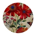 thumbnail image 4 of WYYP Flowers Butterfly Bird Round Table Cloth 100% Polyester Fiber for Picnic Dining Kitchen Farmhouse White, 4 of 8