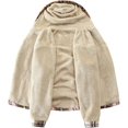 thumbnail image 3 of Women's Full-zip Plaid Fleece Flannel Hooded Jacket,Windproof Warm Fleece Jacket for Women in Autumn and Winter, 3 of 3