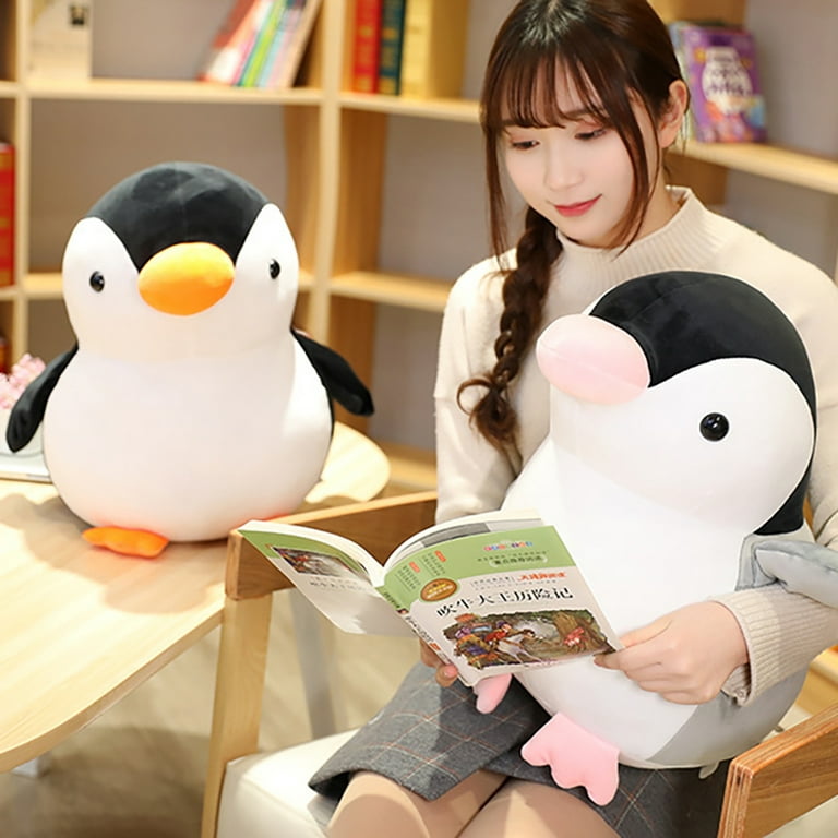25cm 45cm cute plush penguin toy grey stuffed animal soft doll