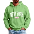 thumbnail image 2 of TKKCS Mens Graphic Hoodies Loose Fit Fall Winter Casual Long Sleeve Pullover Sweatshirt Green XL, 2 of 5