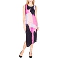 thumbnail image 1 of Vestido recto drapeado Rachel Roy para mujer multicolor mediano estilo Shift, 1 of 1
