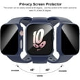 thumbnail image 2 of [5 Pack] Tempered Glass Privacy Screen Protector Compatible for Apple Watch Series SE (2nd Gen)/SE/6/5/4 40mm, Hard PC Case Ultra-Thin Bumper Overall Protective Cover, 2 of 5