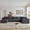 Gray, variant on Cozylore 128.3" Oversized Modular Sectional Sofa 7 Seater U Shaped Upholstered Couches Cloud Couch with Deep Seat for Living Room, No Assembly Required, Black