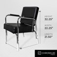 thumbnail image 2 of PureSana Chromium Ella Professional Auto Reclining Shampoo Chair, Black, 2 of 12
