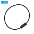 thumbnail image 3 of Uxcell 5.9" Length Wire Keychain Cable, 6 Pack Stainless Steel 1.5mm Key Ring Loop for Outdoor Hiking Sport, Black, 3 of 6