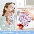 thumbnail image 7 of Purple Flower Washcloth 12x12in Set, 6 Pack Absorbent Cotton Towel Square Kitchen Dishes Towels, Soft Cleaning Face Hand Towel Fast Drying, 7 of 7